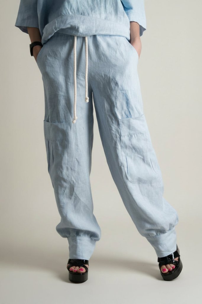 Linen Harem Loose Pants ANITA - EUG Fashion