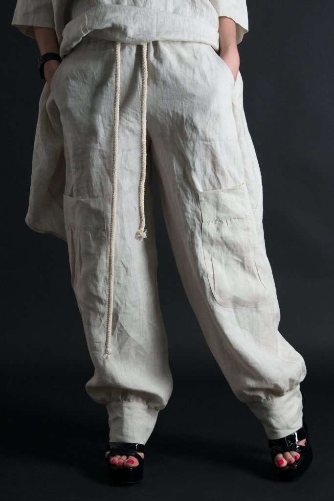 Linen Harem Loose Pants ANITA - EUG Fashion