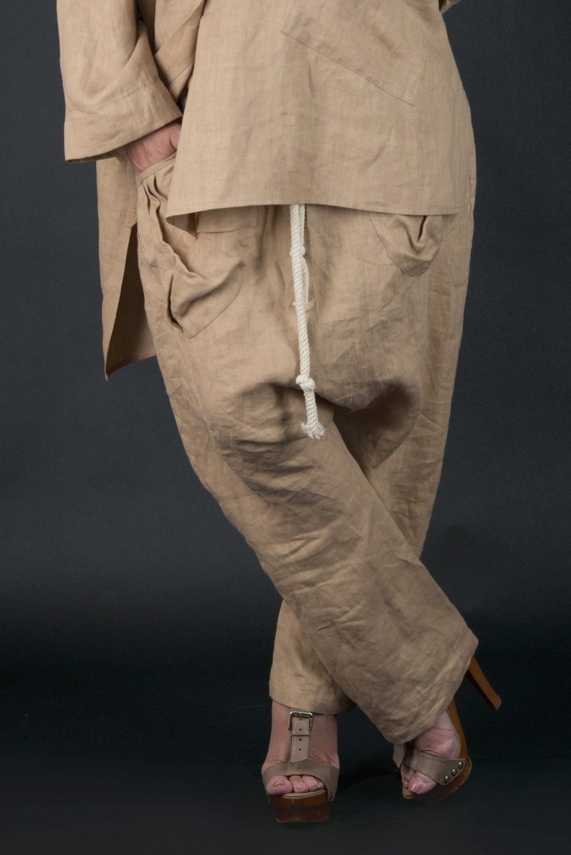 Linen Harem Loose Pants CLARA - EUG Fashion