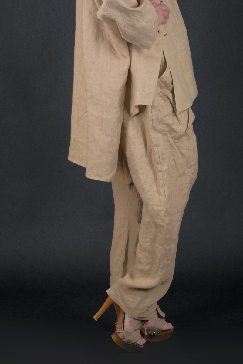 Linen Harem Loose Pants CLARA - EUG Fashion