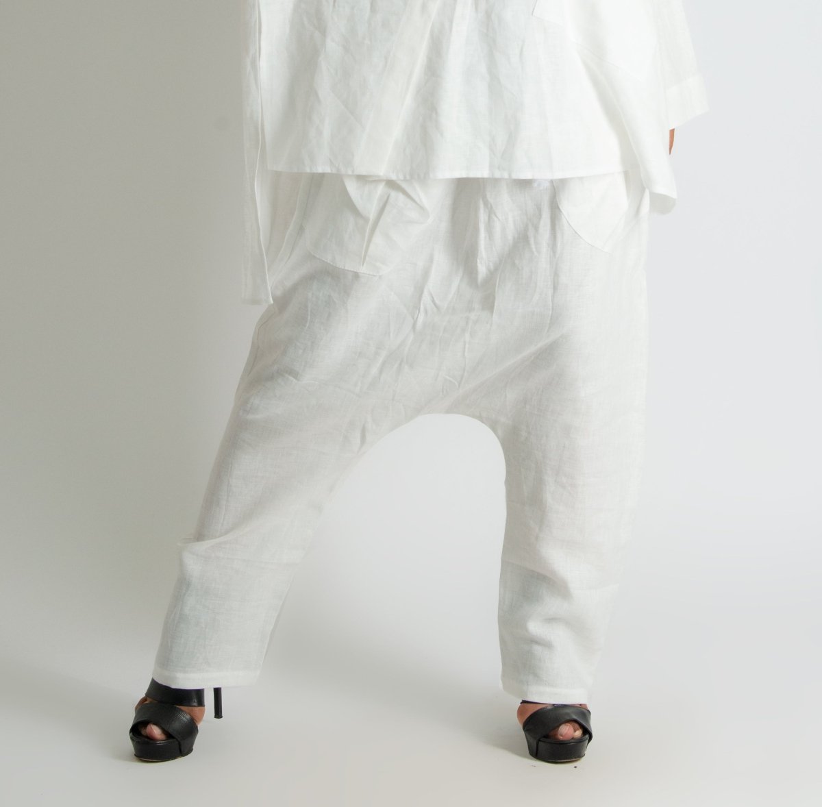 Linen Harem Loose Pants CLARA - EUG Fashion