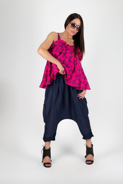 Linen Harem Pants DANIELA - EUG Fashion EugFashion 
