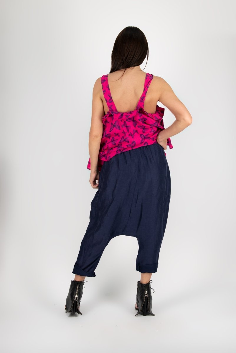 Linen Harem Pants DANIELA - EUG Fashion