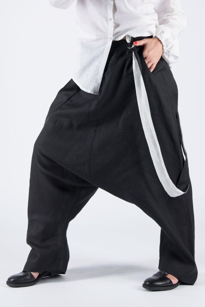 Linen Harem Pants JOANNA - EUG Fashion