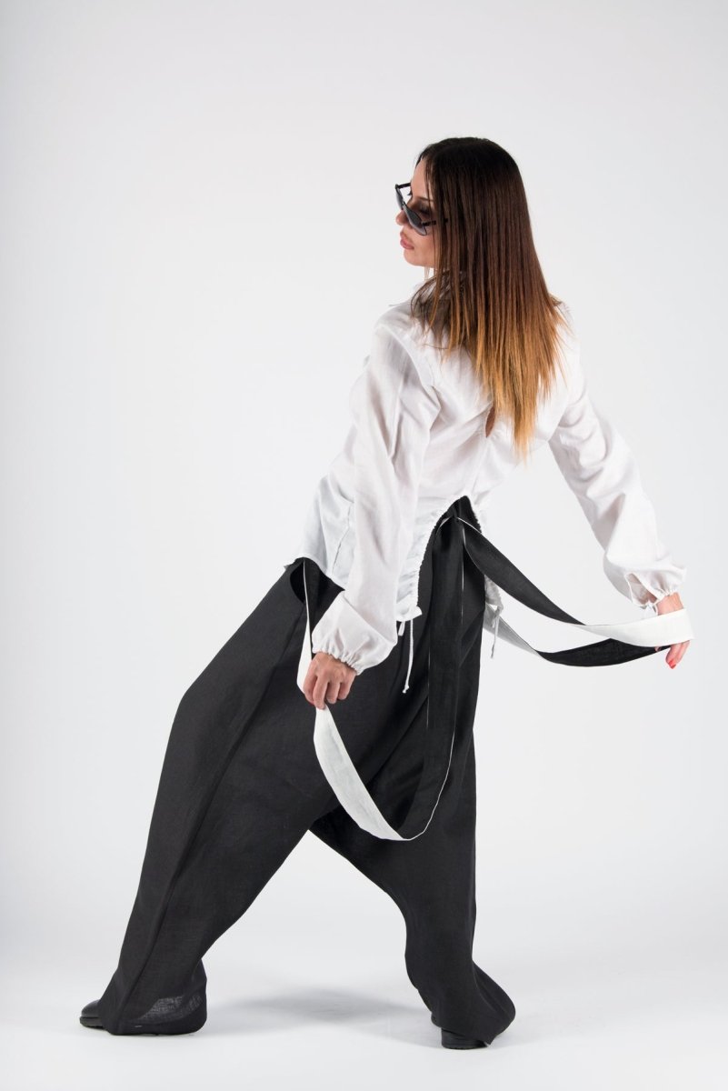 Linen Harem Pants JOANNA - EUG Fashion