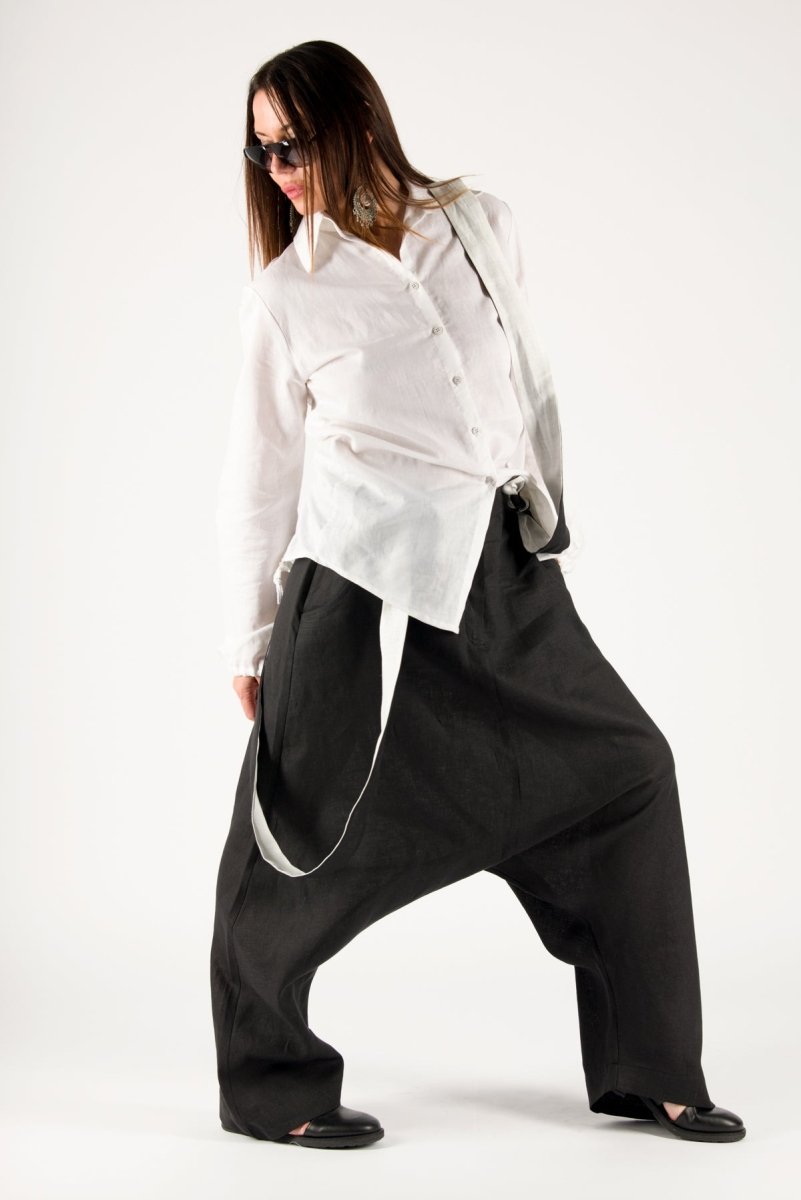 Linen Harem Pants JOANNA - EUG Fashion