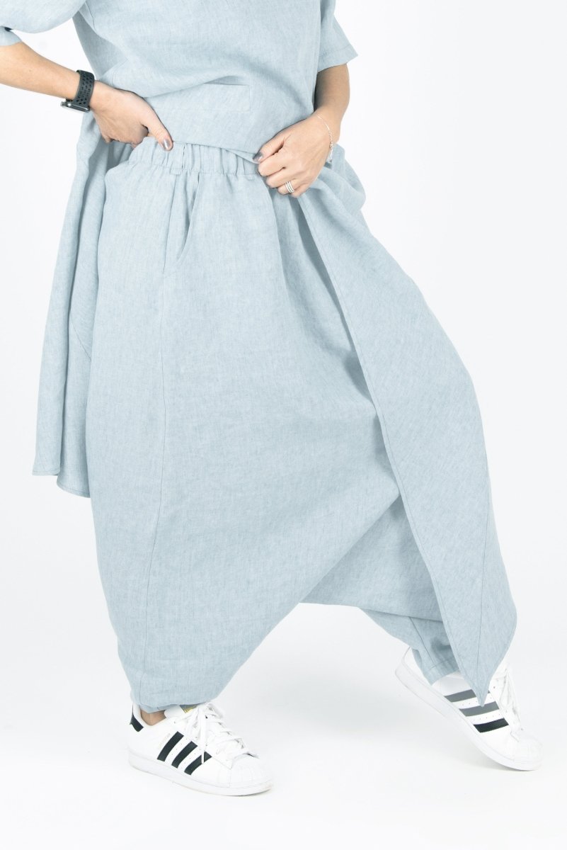 Linen Harem Pants LAUREN - EUG Fashion