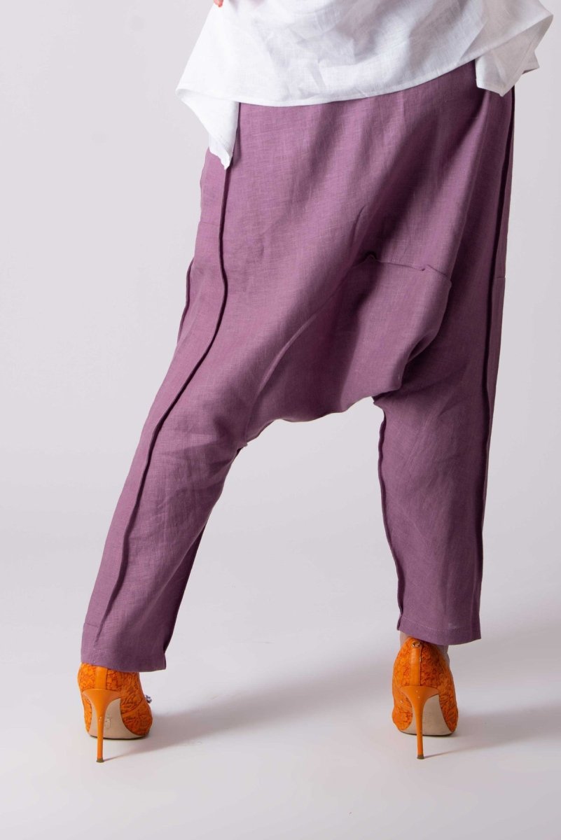 Linen Harem Pants LAVA - EUG Fashion EugFashion 