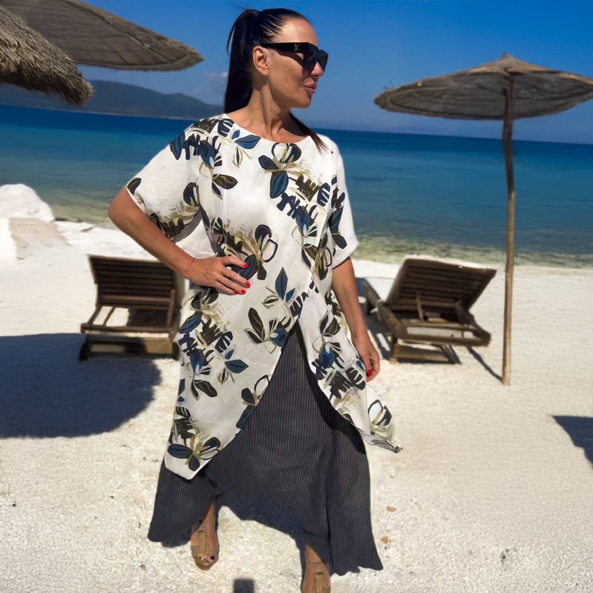 Linen Harem Pants VESTA - EUG Fashion EugFashion 