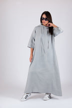 Linen Hooded Dress DOMENICA - EUG Fashion