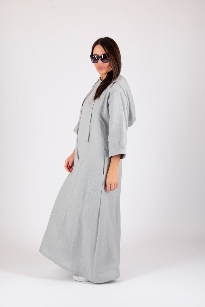 Linen Hooded Dress DOMENICA - EUG Fashion