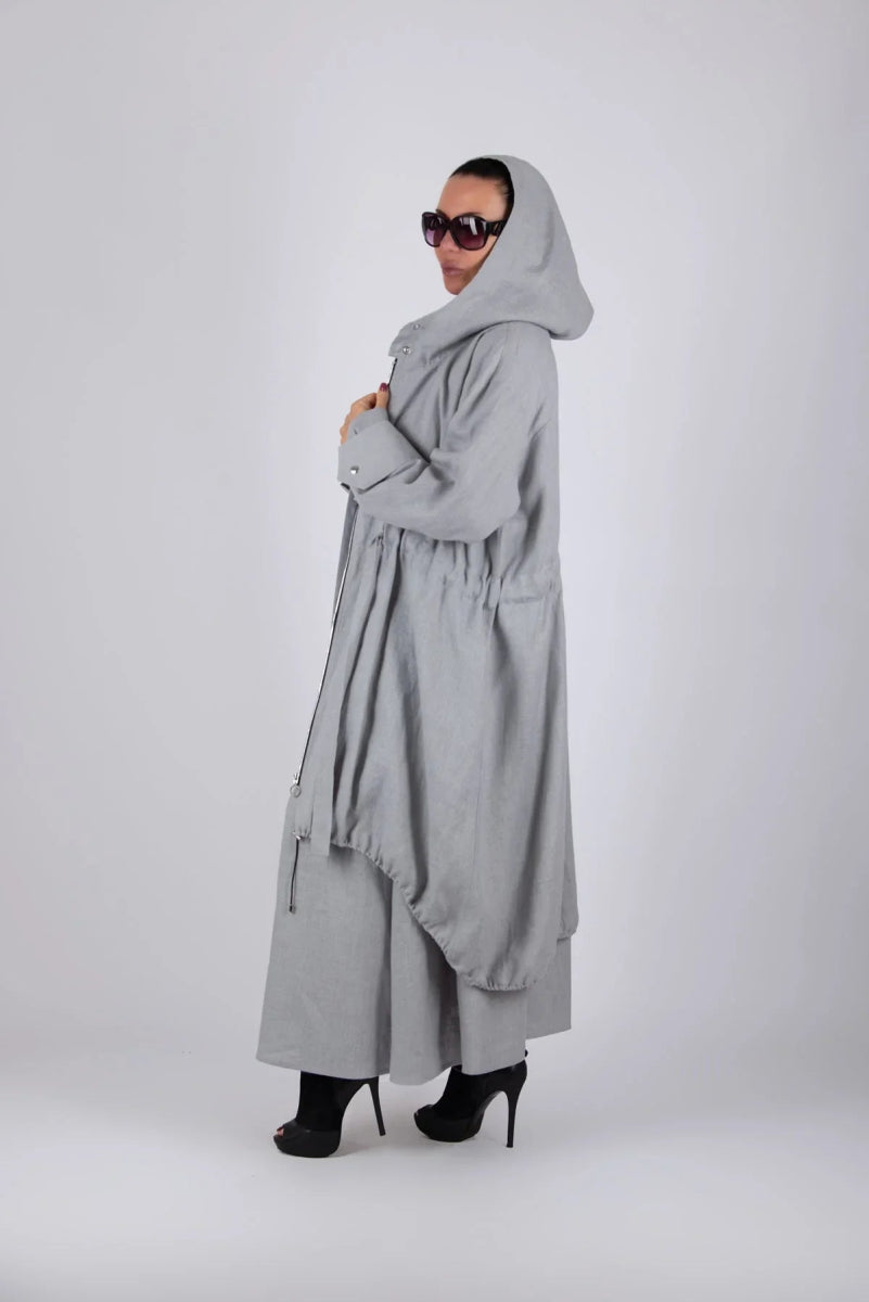 Linen hooded jacket EUGF - EUG Fashion