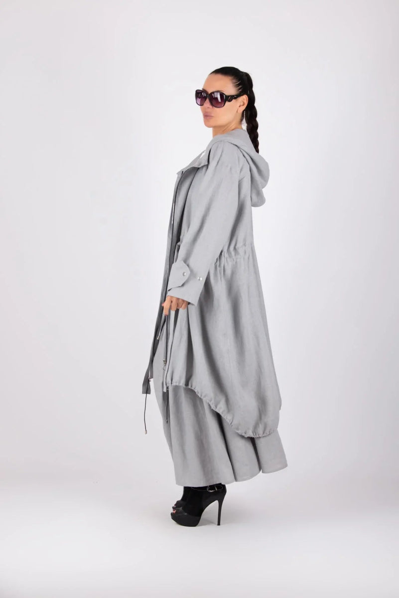 Linen hooded jacket EUGF - EUG Fashion