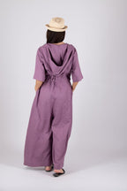 Linen Hooded Jumpsuit REGINA - EUG Fashion