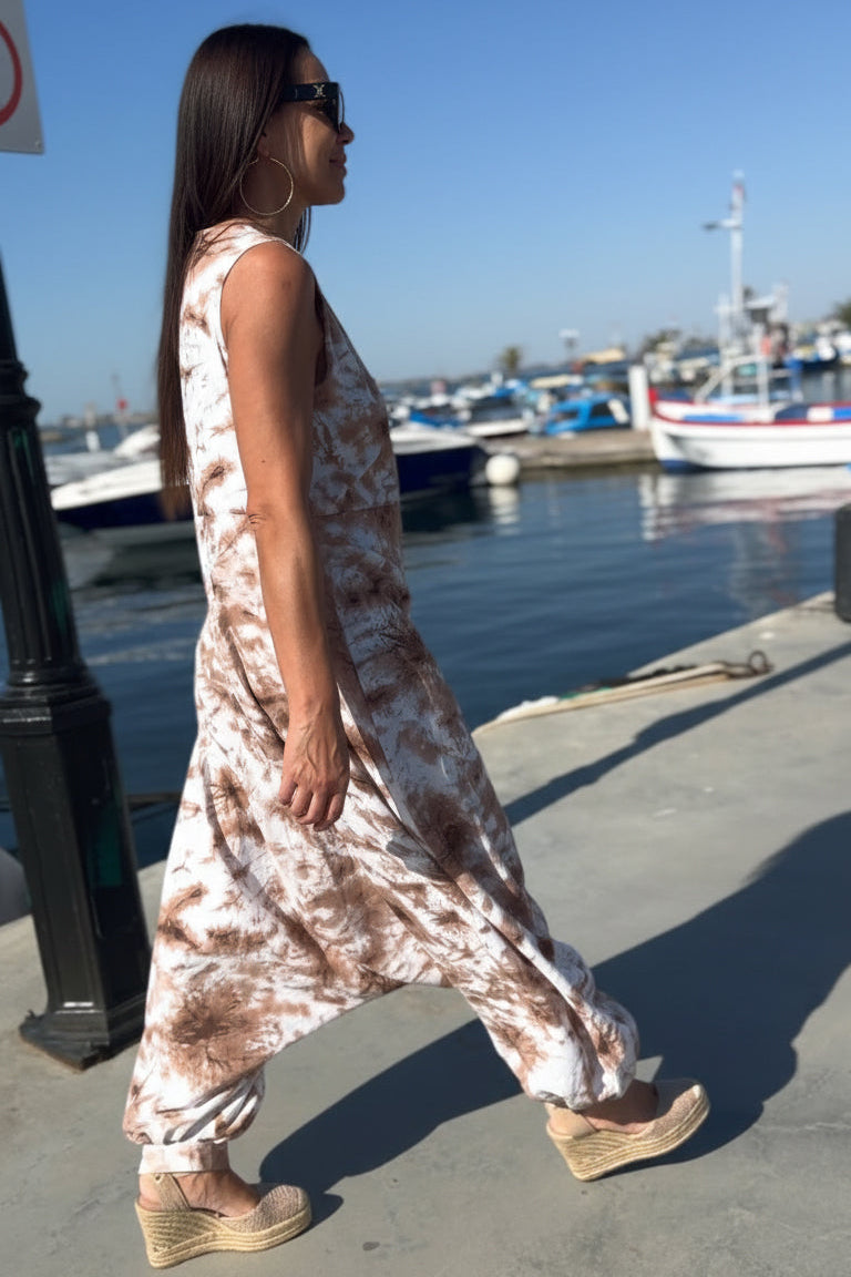 Sleeveless Linen Jumpsuit - Ariana