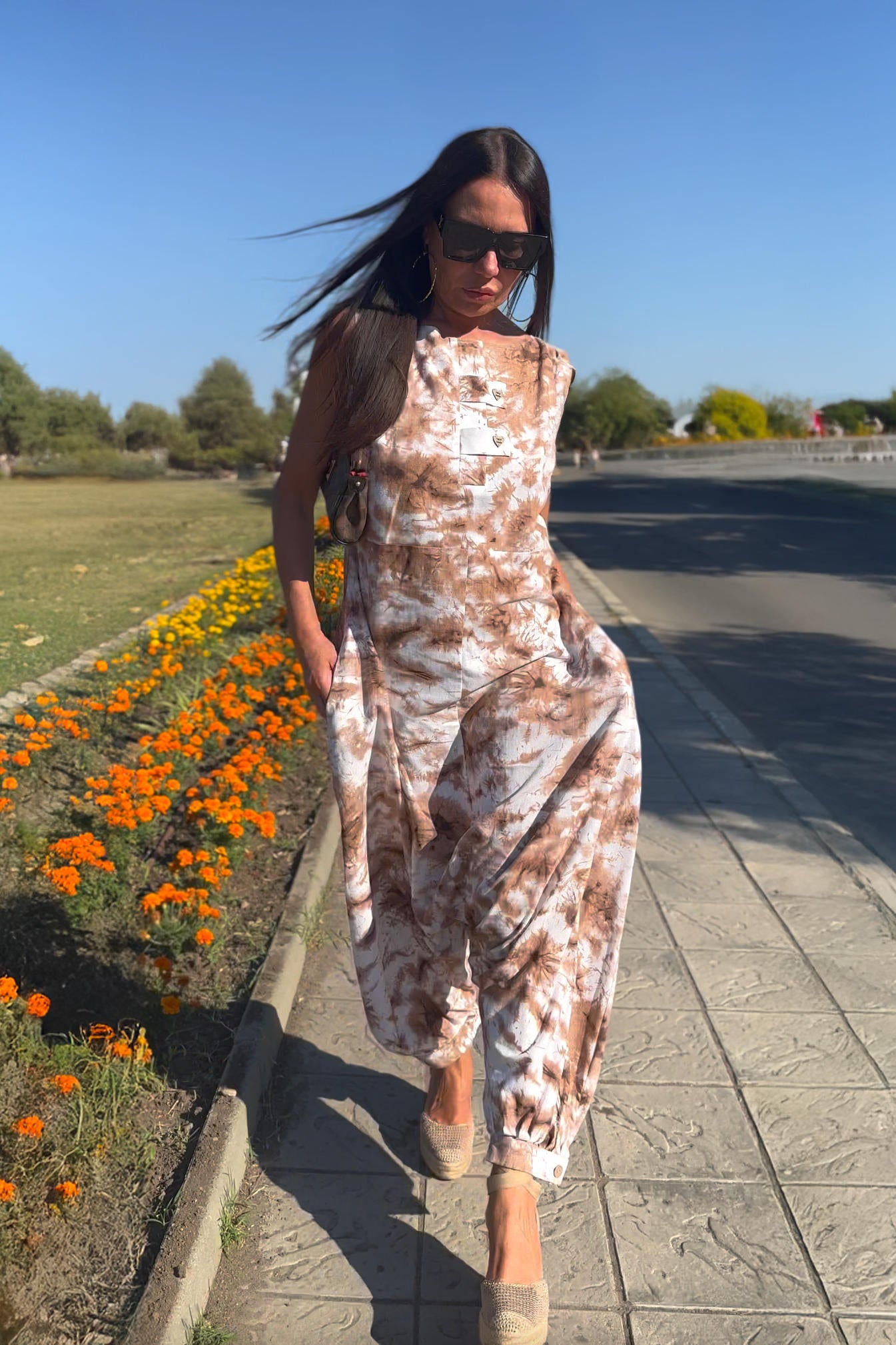 harem woman jumpsuit #beige