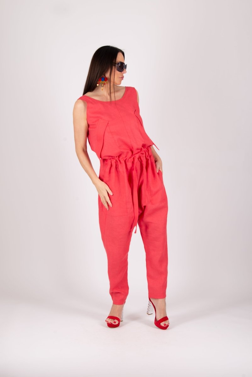 Linen Jumpsuit AURORA - EUG Fashion EugFashion 