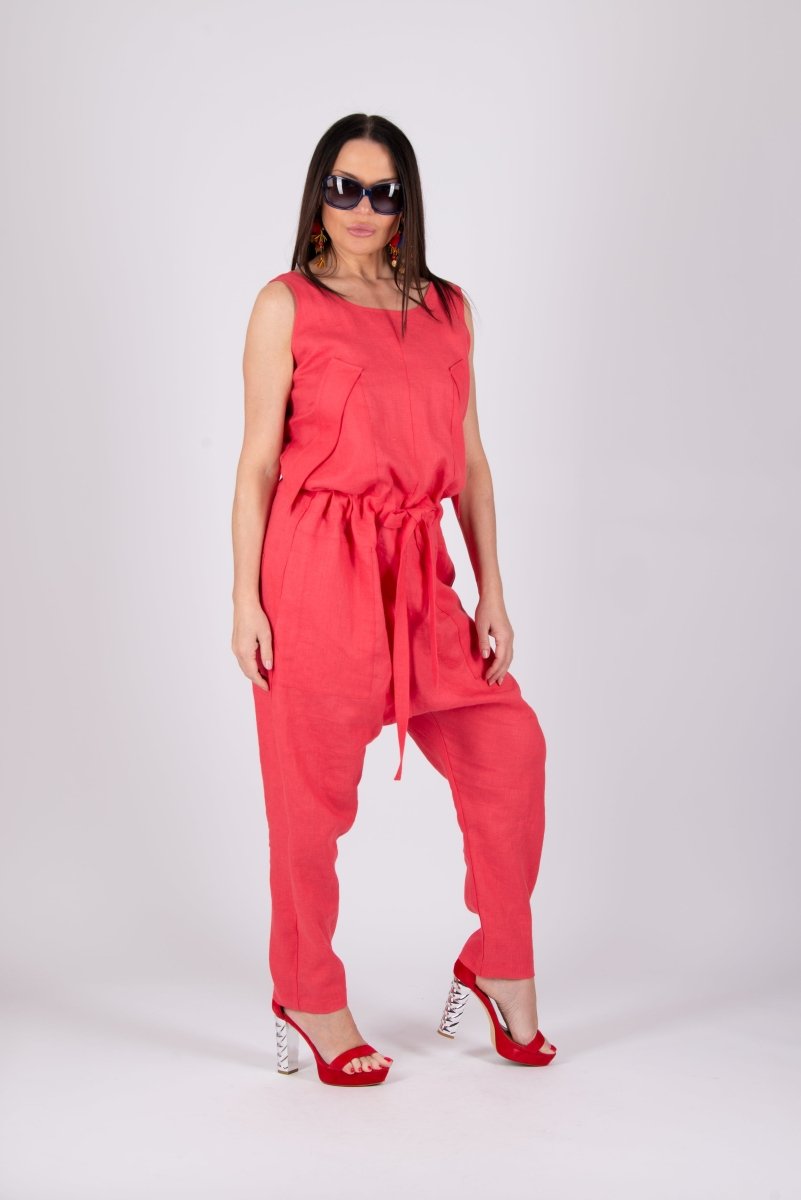 Linen Jumpsuit AURORA - EUG Fashion EugFashion 