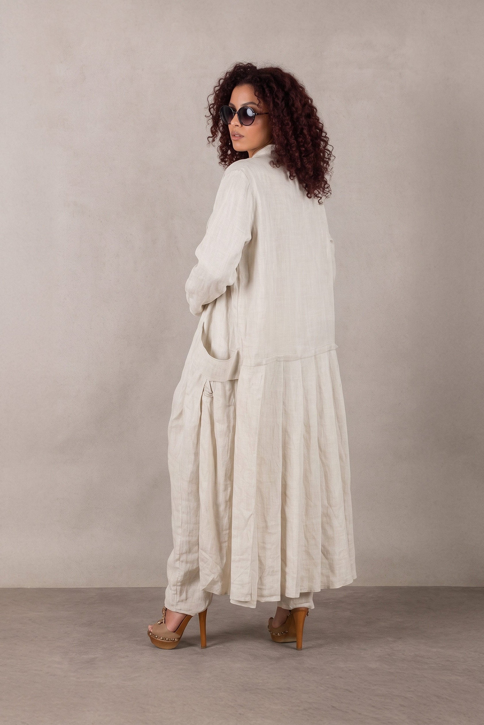 linen long vets - eug fashion