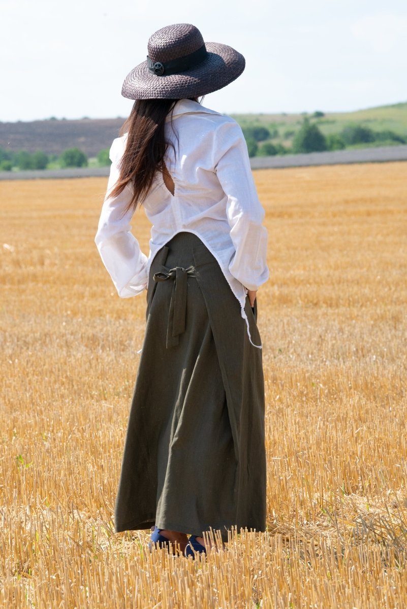 Linen Long Boho Skirt RACHEL - EUG Fashion EugFashion 