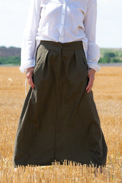 Linen Long Boho Skirt RACHEL - EUG Fashion EugFashion 