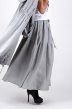 Linen Flounces Skirt - EUGF