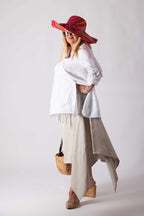 natural Linen skirt - EUG fashion