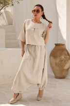 harem linen outfit