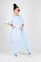 Light blue linen harem pants