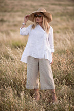 Natural linen capri pants Capri — EUG Fashion #natural
