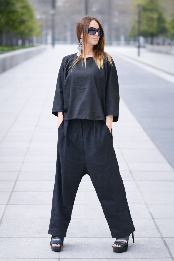 Linen Pants CHERRY - EUG Fashion