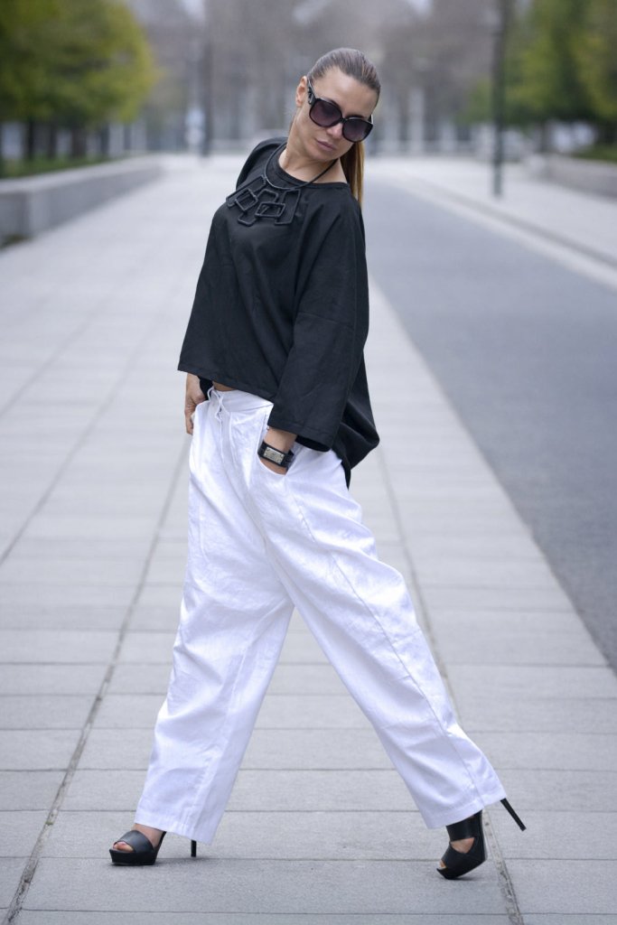 Linen Pants CHERRY - EUG Fashion