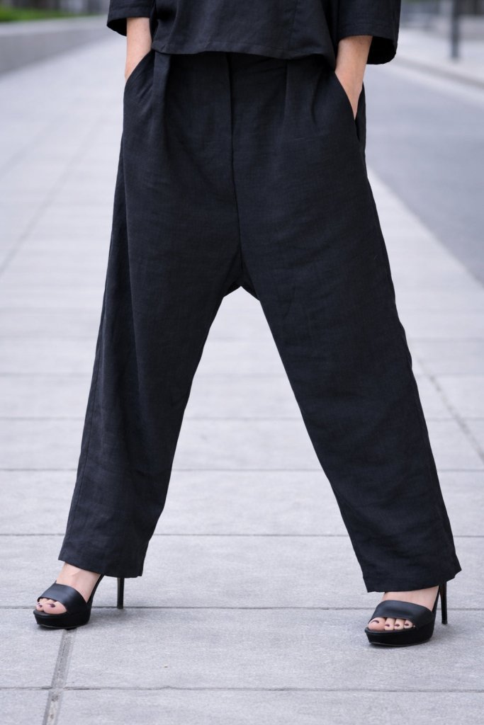 Linen Pants CHERRY - EUG Fashion
