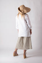 Natural linen capri pants Capri — EUG Fashion #natural
