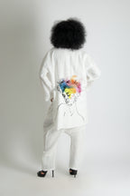 linen-print-african-woman-set #white