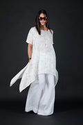 linen outfit white color top and pants