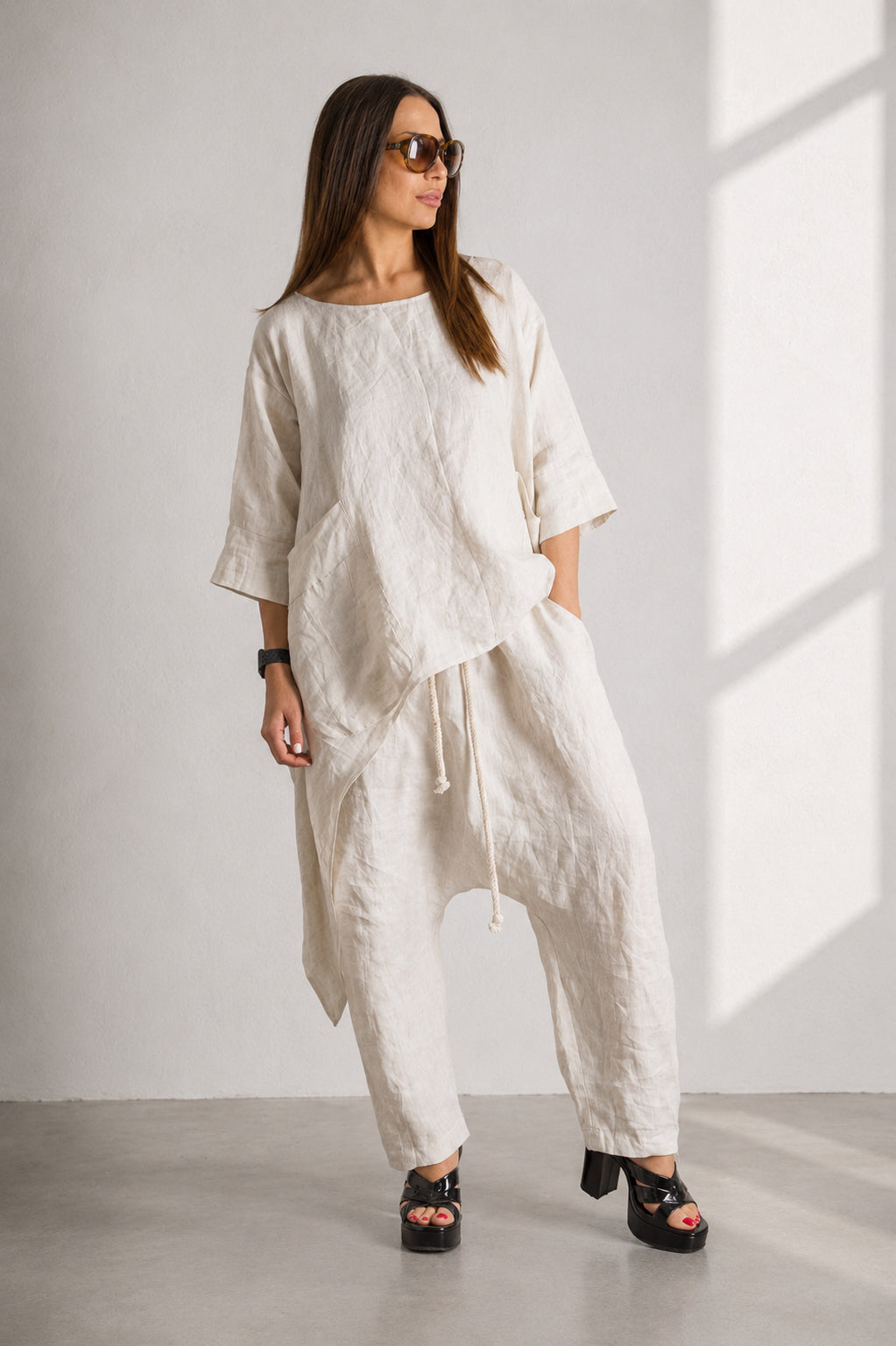 Two-Piece Linen Outfit - Alexa