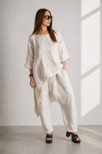 Two-Piece Linen Outfit - Alexa