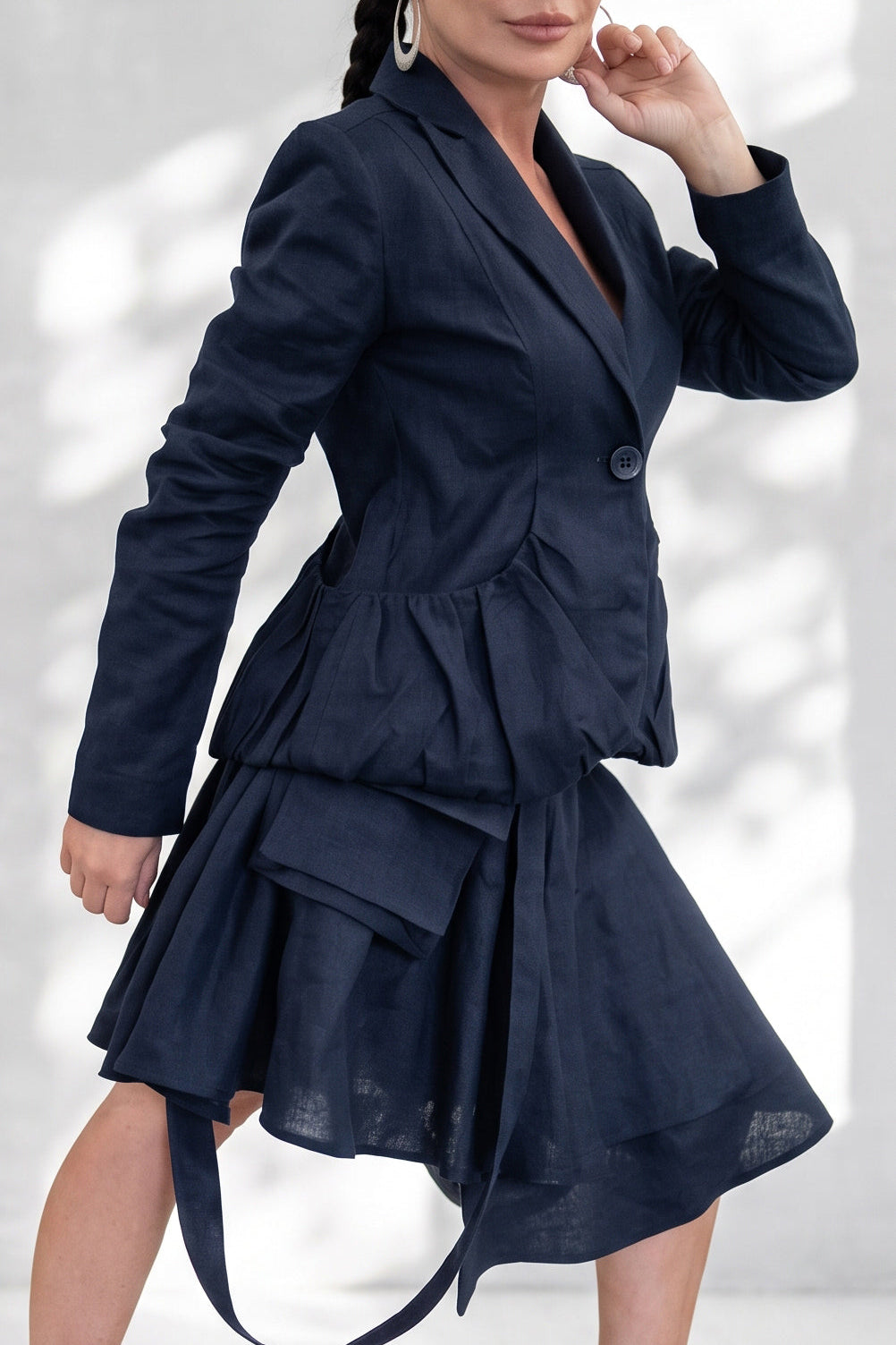 linen-woman-blue-jacket - Eug fashion