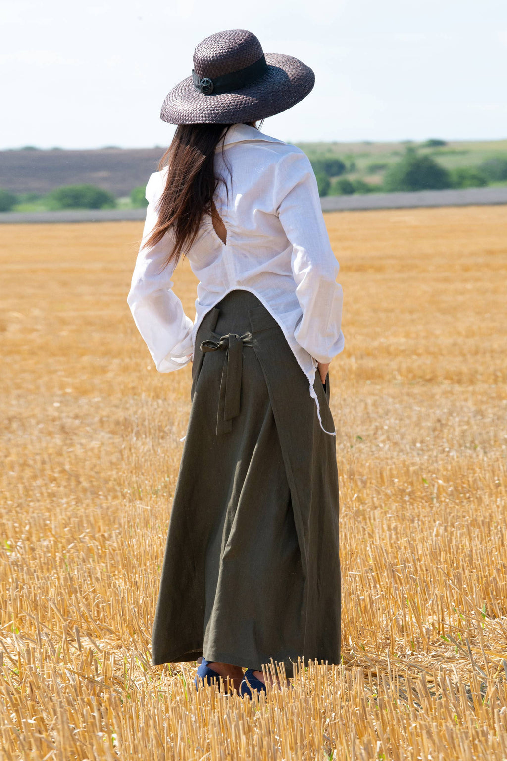 linen shirt #white