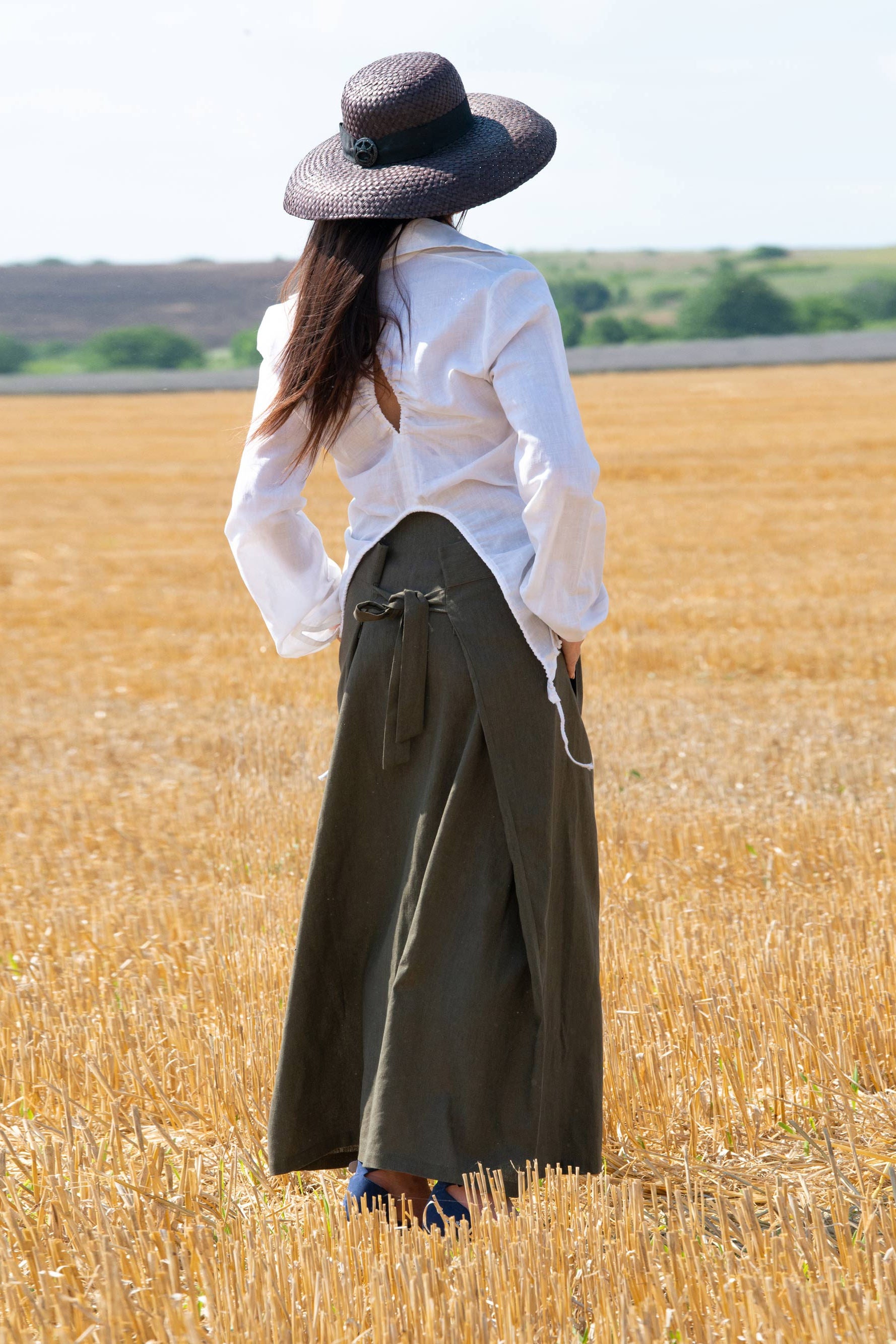 linen shirt #white
