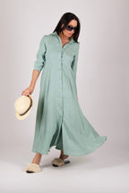 Linen Shirt Dress MIRA - EUG Fashion
