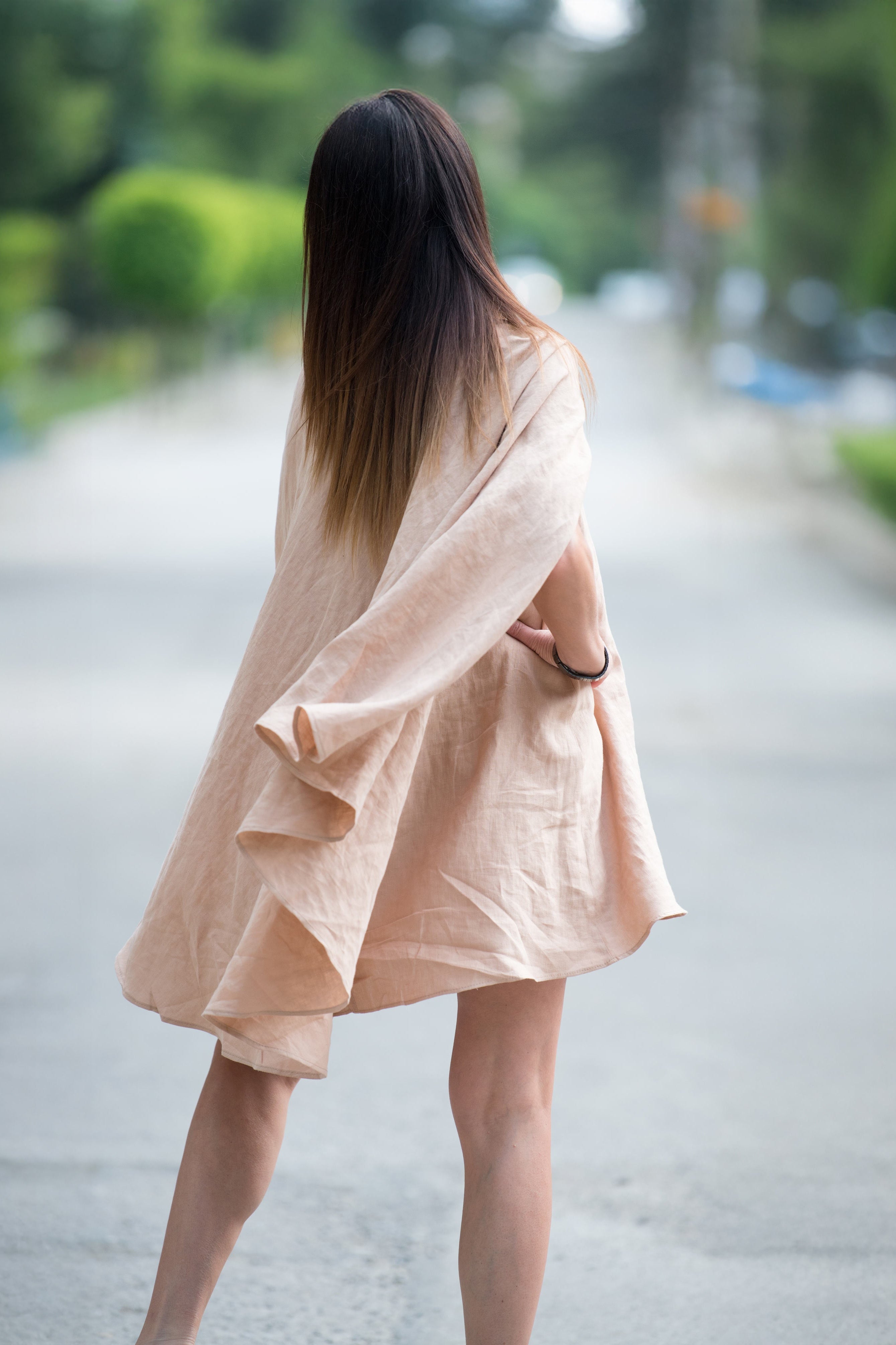 Short Linen Dress JENNIFER