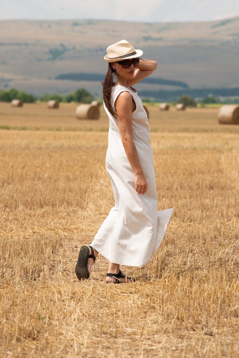 Linen Summer Casual Dress PRIMA - EUG Fashion