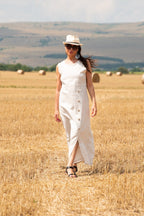 Linen Summer Casual Dress PRIMA - EUG Fashion