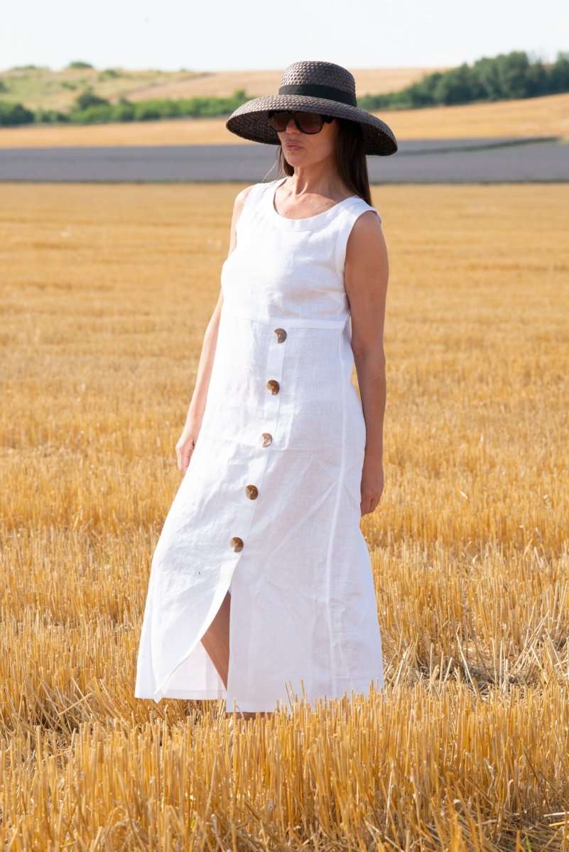 Linen Summer Dress PRIMA - EUG Fashion