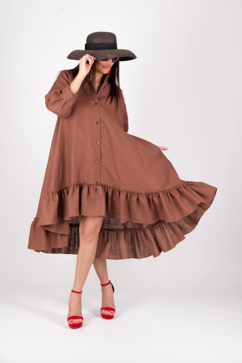 Linen summer Dress VANESA - EUG Fashion