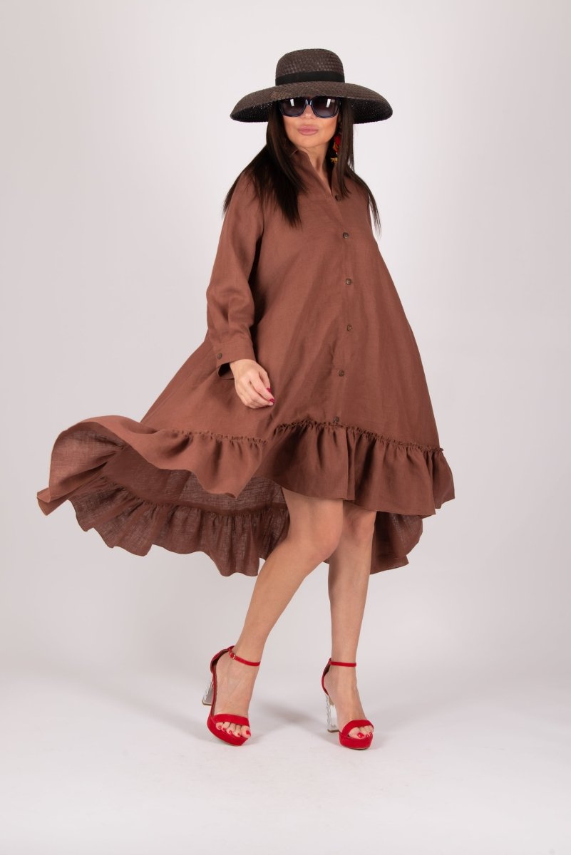 Linen summer Dress VANESA - EUG Fashion