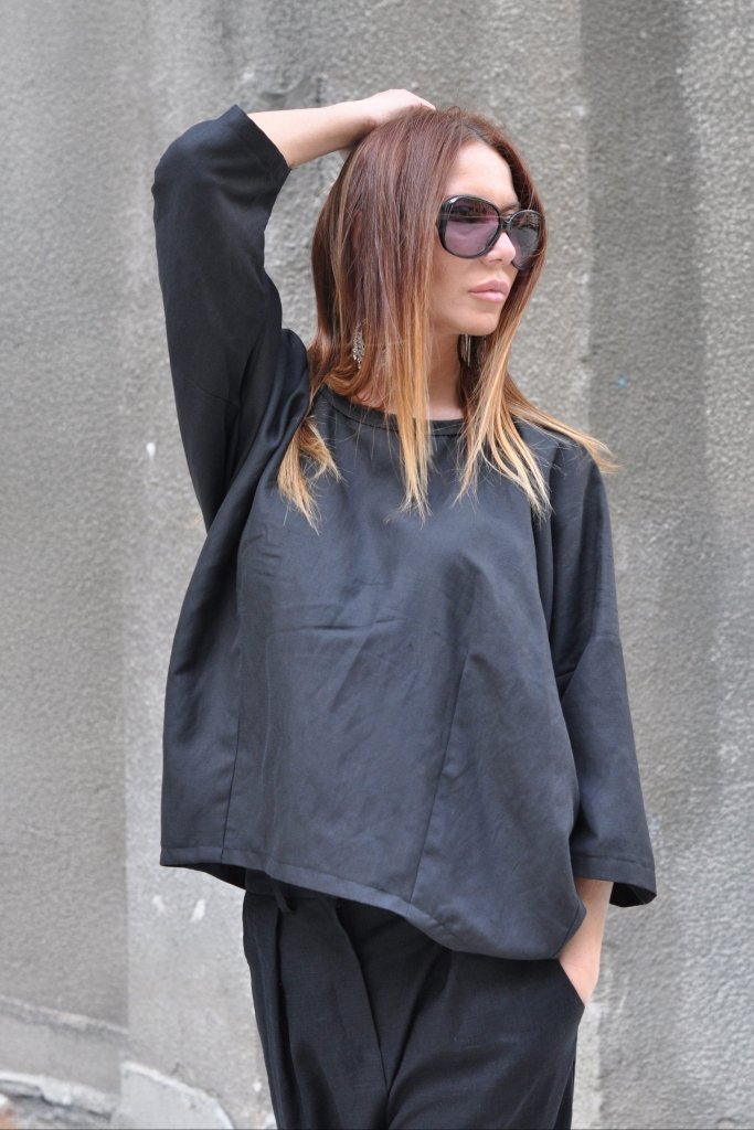 Linen Top CHERRY - EUG Fashion