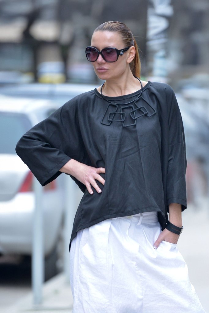 Linen Top CHERRY - EUG Fashion